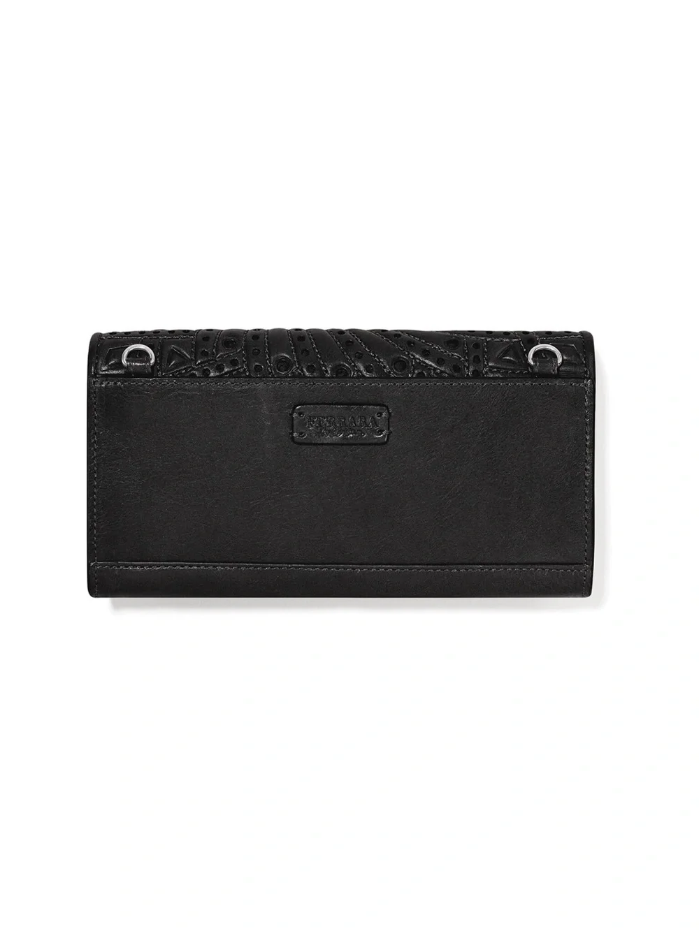 Brighton Ferrara La Bellezza Black Leather Crossbody Clutch